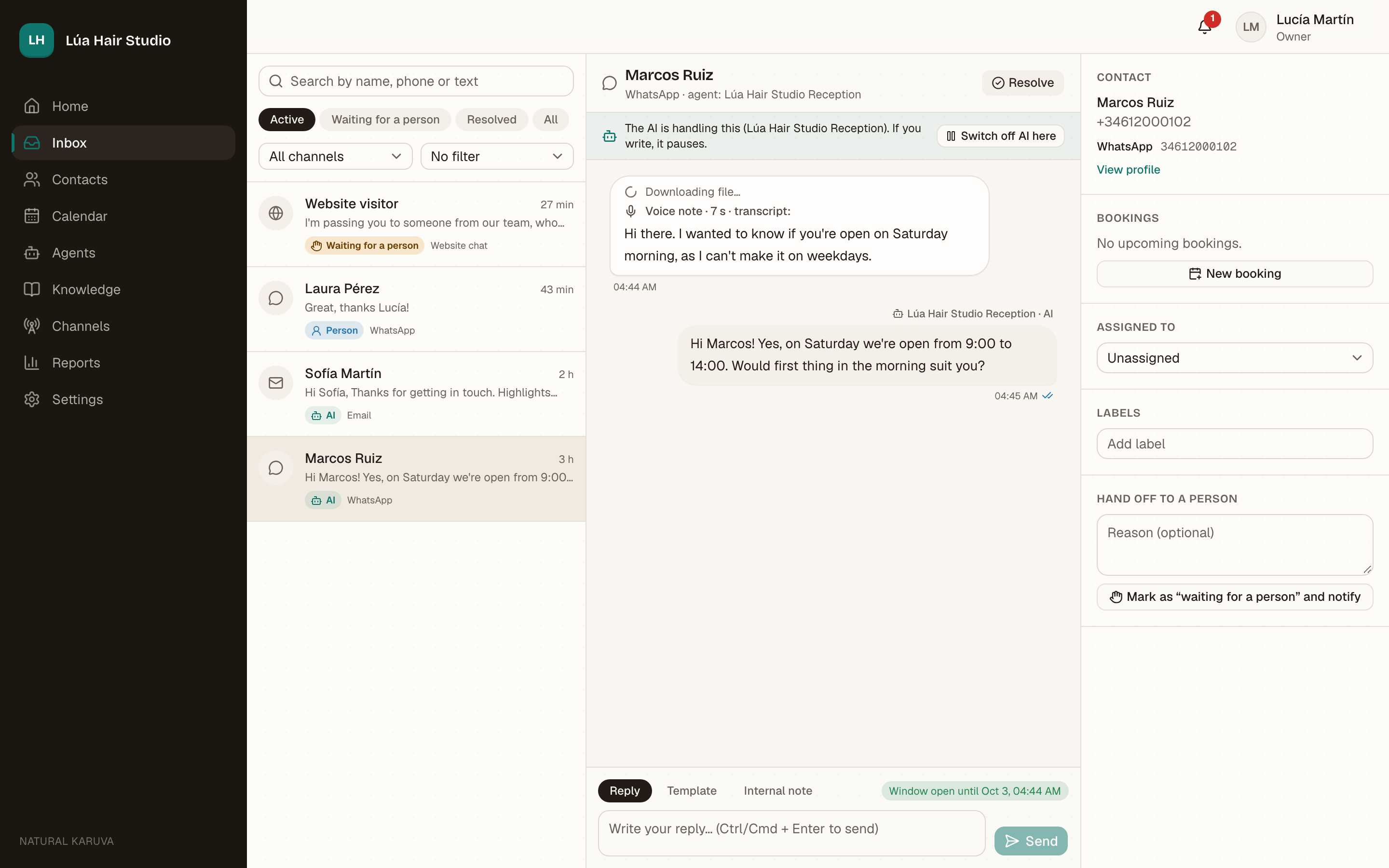 Natural Karuva screenshot: One inbox for everything
